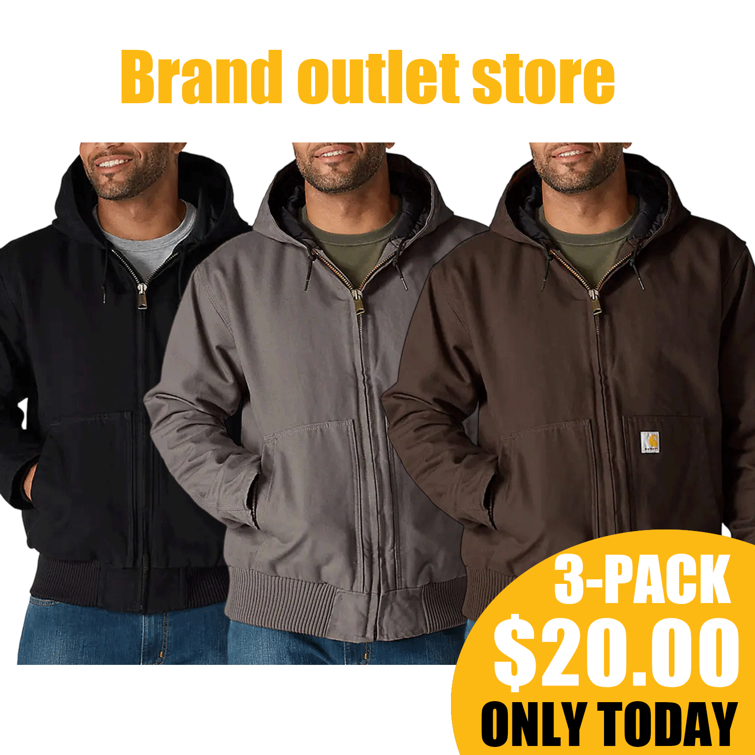 Men's Insulated Active Jac - Loose Fit - Washed Duck - 3 Warmest Rating